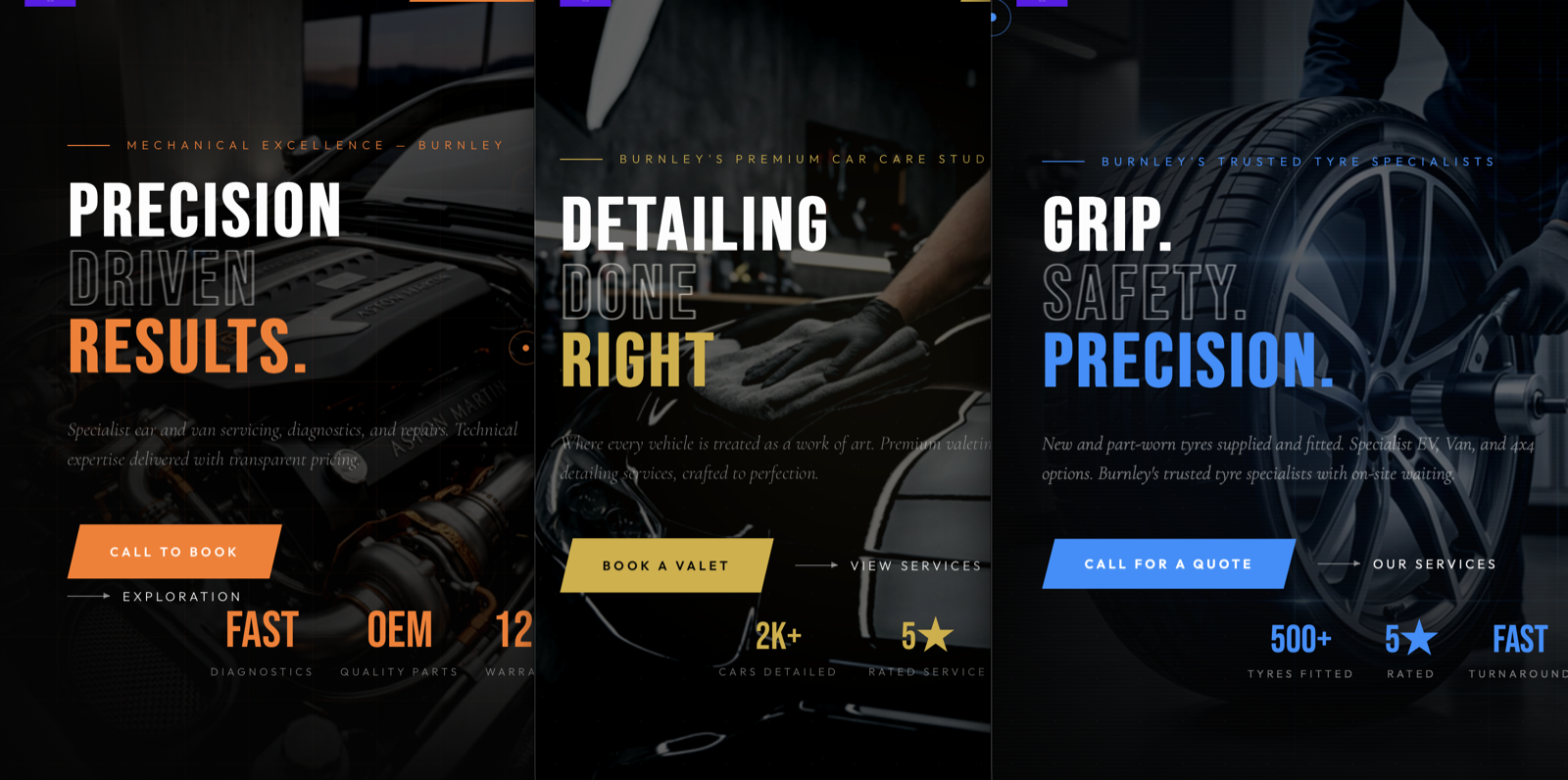 TCT Autos website homepage